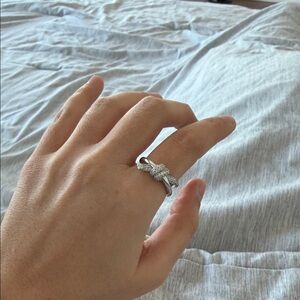 Elegant Silver Knot Ring